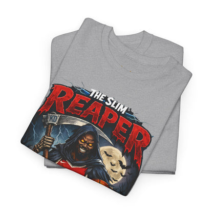 Grim Reaper Basketball Tee — "The Slim Reaper" Graphic T-Shirt