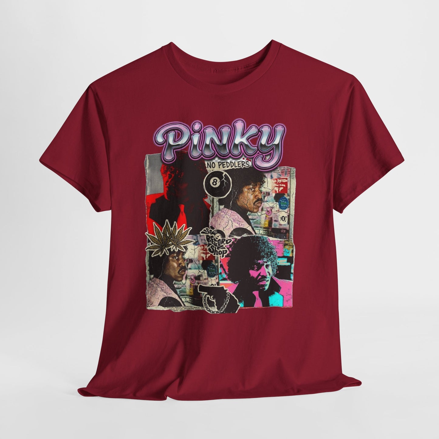 Pinky Retro Collage T-Shirt — Vintage Pop Art Movie Tee