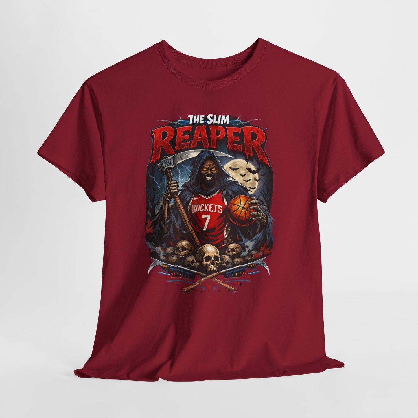 Grim Reaper Basketball Tee — "The Slim Reaper" Graphic T-Shirt