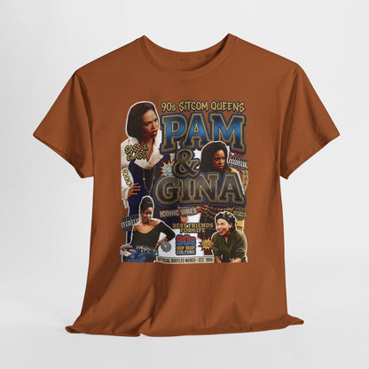 Pam & Gina Throwback Collage T-Shirt — 90s TV Queens Graphic Tee
