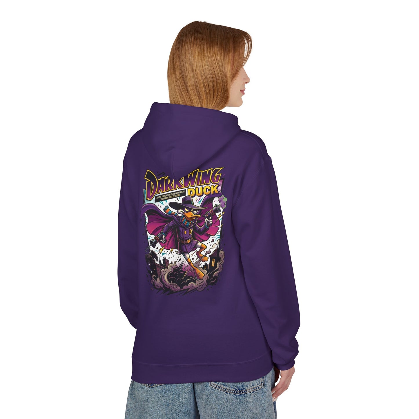 Retro Darkwing Duck Graphic Hoodie | 90s Cartoon Nostalgia