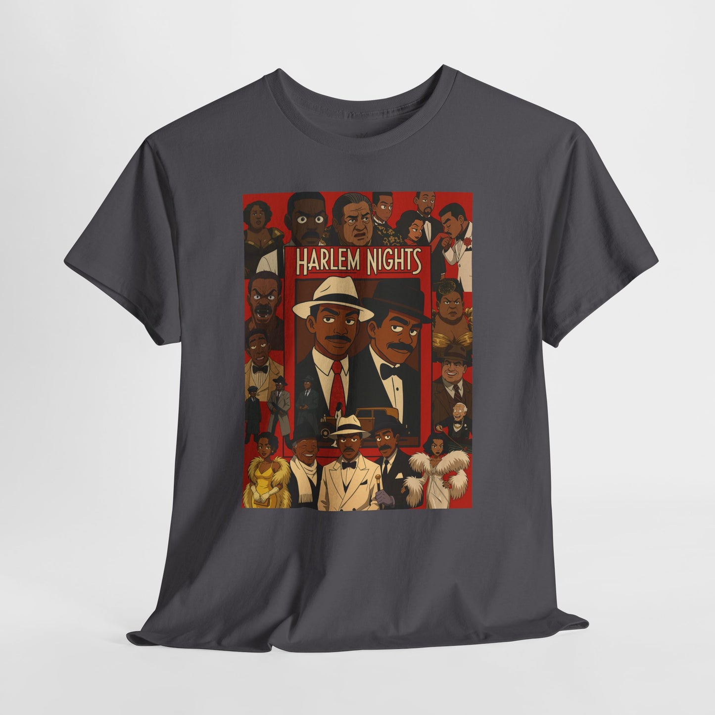 Harlem Nights Unisex Heavy Cotton Tee - Vintage Style Graphic T-Shirt for Movie Lovers