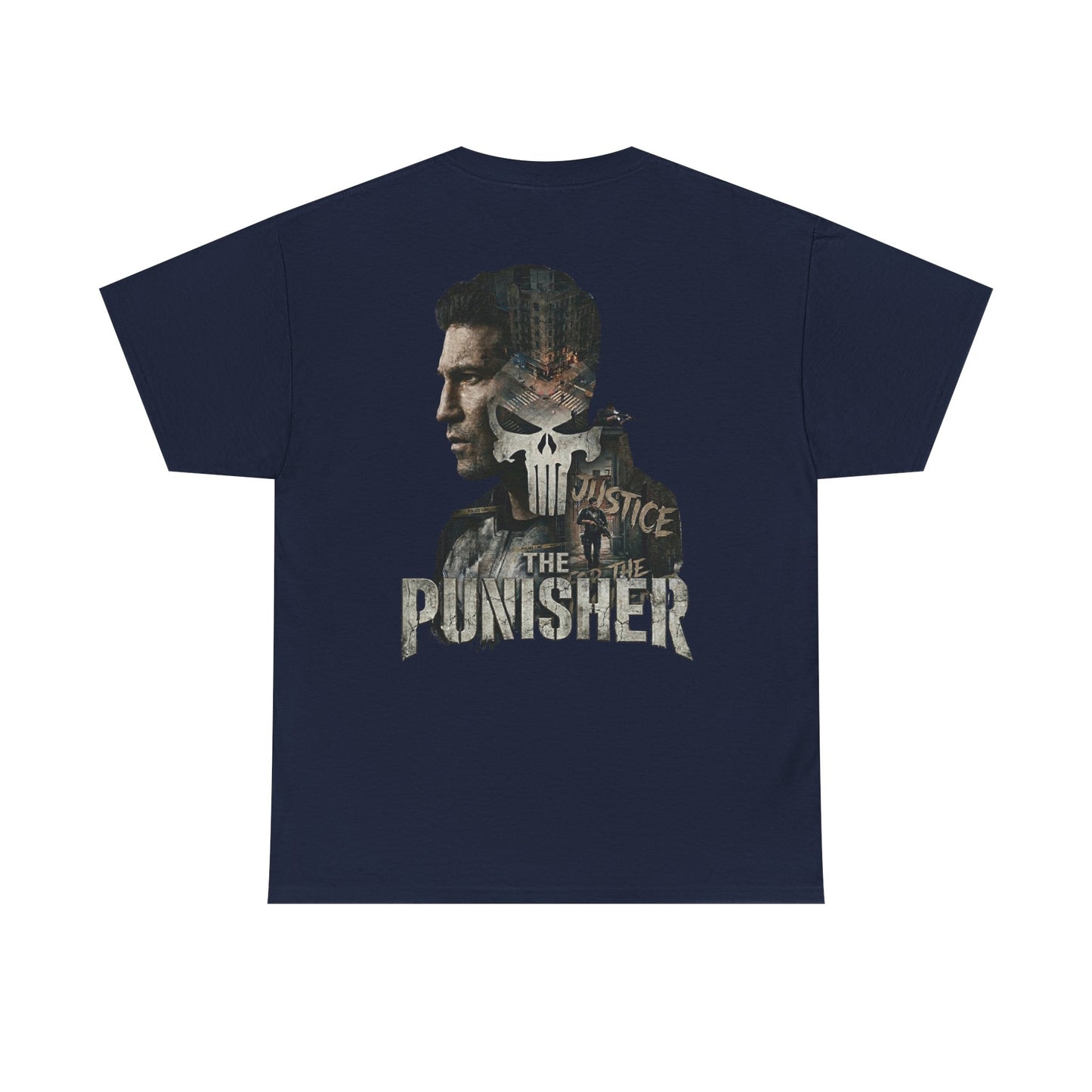 Punisher Graphic Tee — Skull Logo Front & The Punisher Portrait Back
