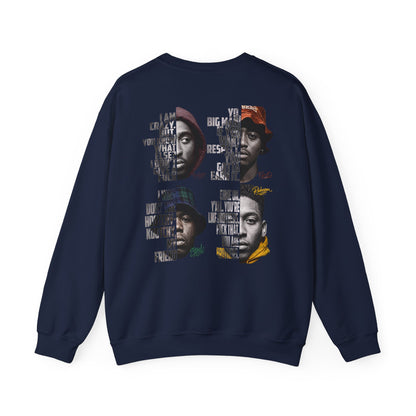 Wrecking Crew "Juice" Crewneck Sweatshirt — Vintage Movie Portraits with Lyrics
