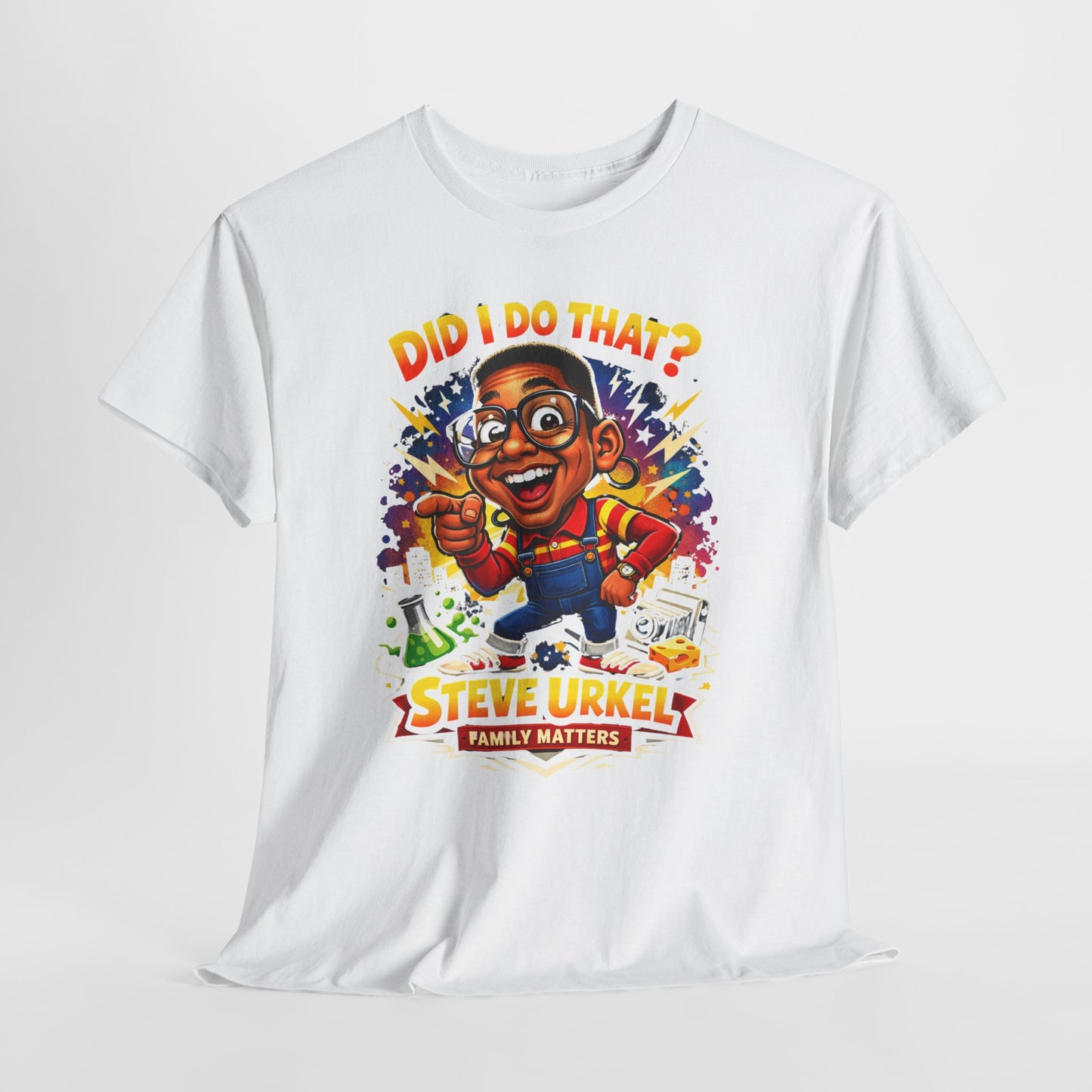 Did I Do That? Steve Urkel Tee – Retro 90s Family Matters Graphic Shirt