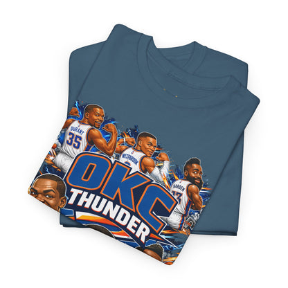 OKC Thunder Caricature Basketball T-Shirt — Team Players Graphic Tee