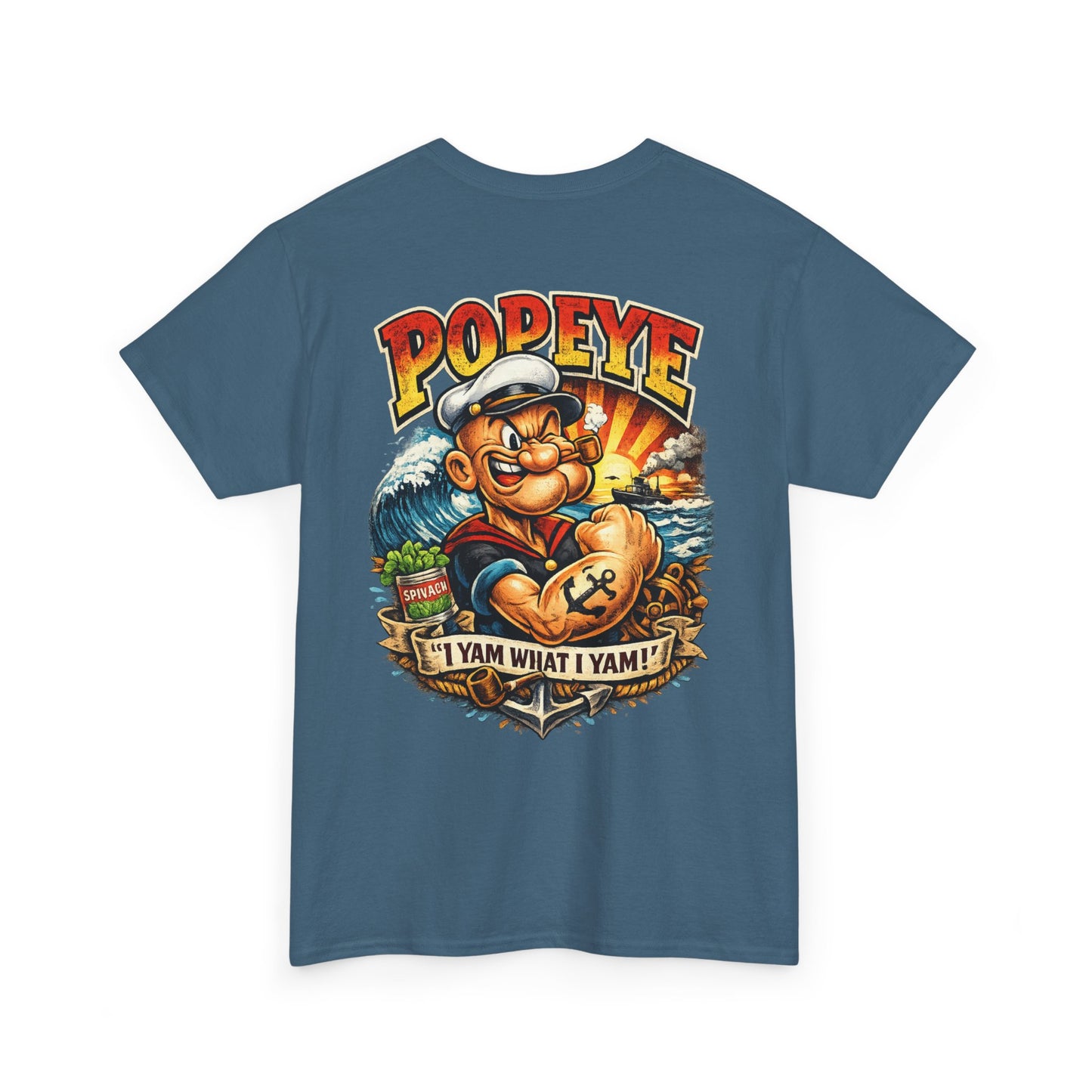 Popeye Graphic Tee — "I Yam What I Yam" Vintage Cartoon T-Shirt