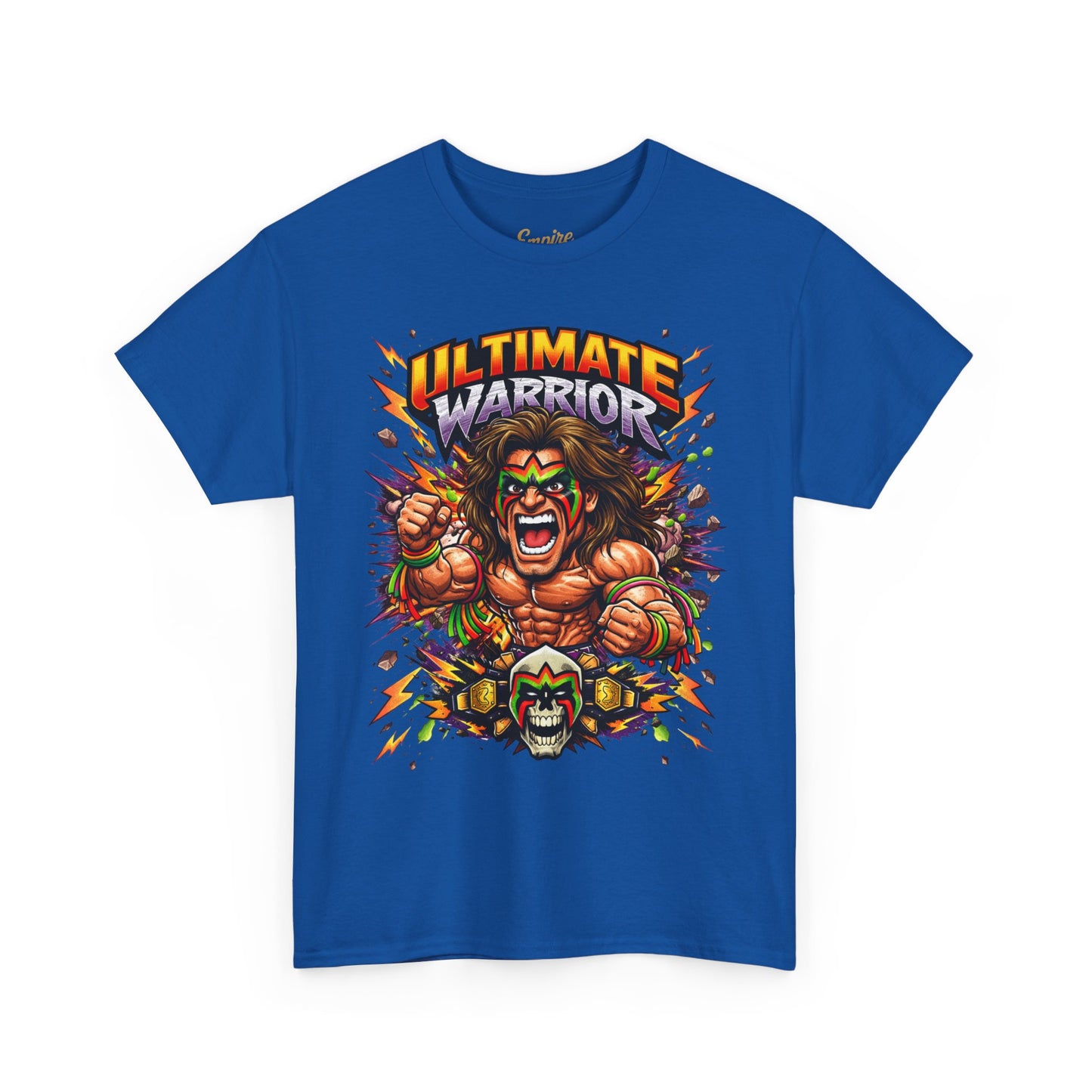 Ultimate Warrior Graphic Tee — Retro Wrestling Mascot T-Shirt
