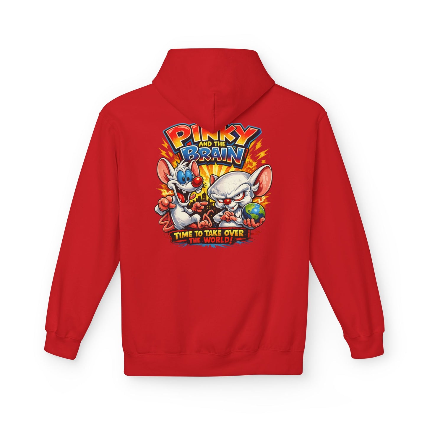 Pinky and the Brain "Time to Take Over the World" Midweight Softstyle Fleece Hoodie
