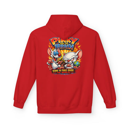 Pinky and the Brain "Time to Take Over the World" Midweight Softstyle Fleece Hoodie