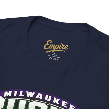 Milwaukee Bucks Retro Player Cartoon Tee — 'Ray Allen' Basketball Graphic T-Shirt