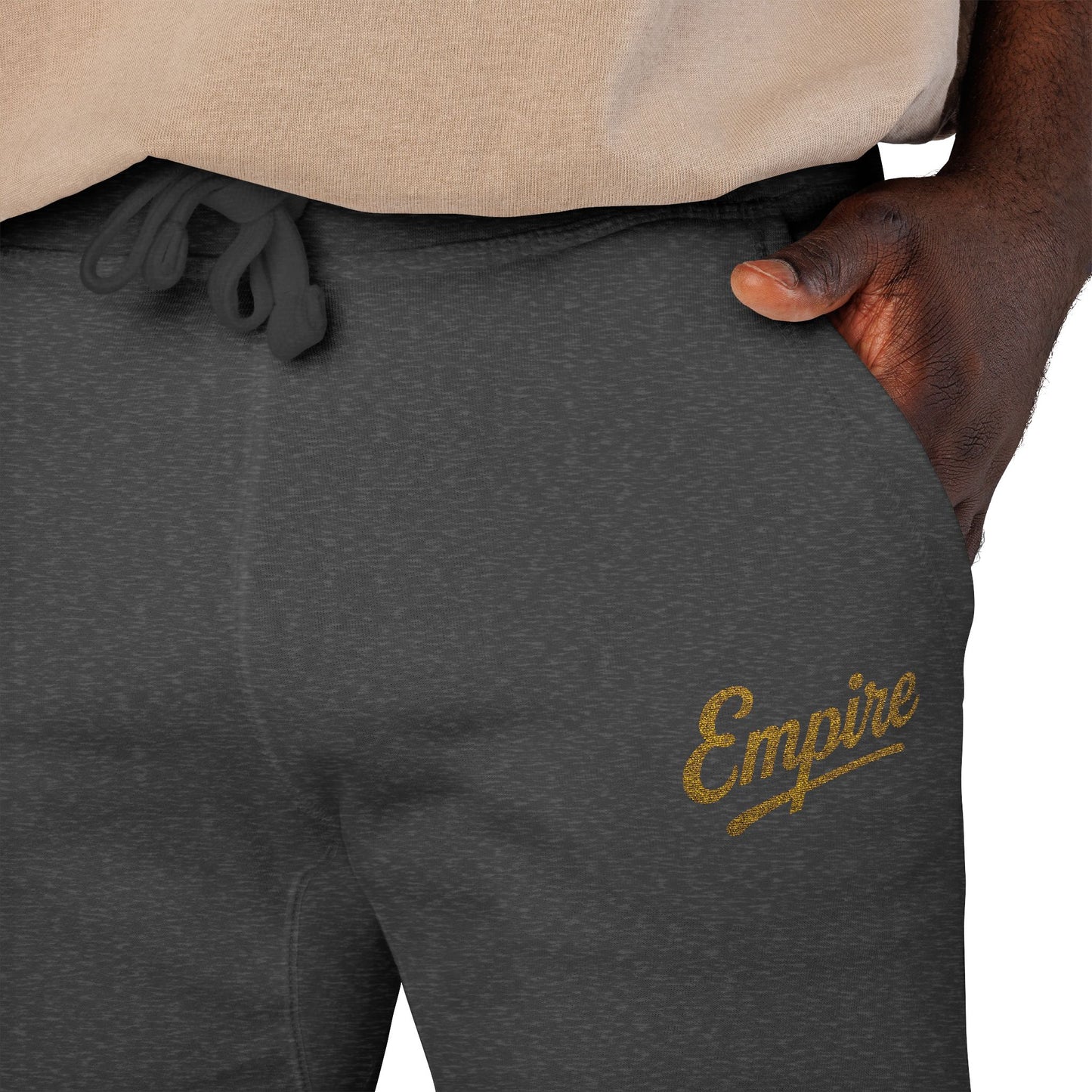 EMPIRE Unisex Fleece Sweatpants with Embroidered Design