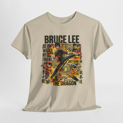 Bruce Lee Dragon Graphic Tee — Martial Arts Vintage Poster T-Shirt