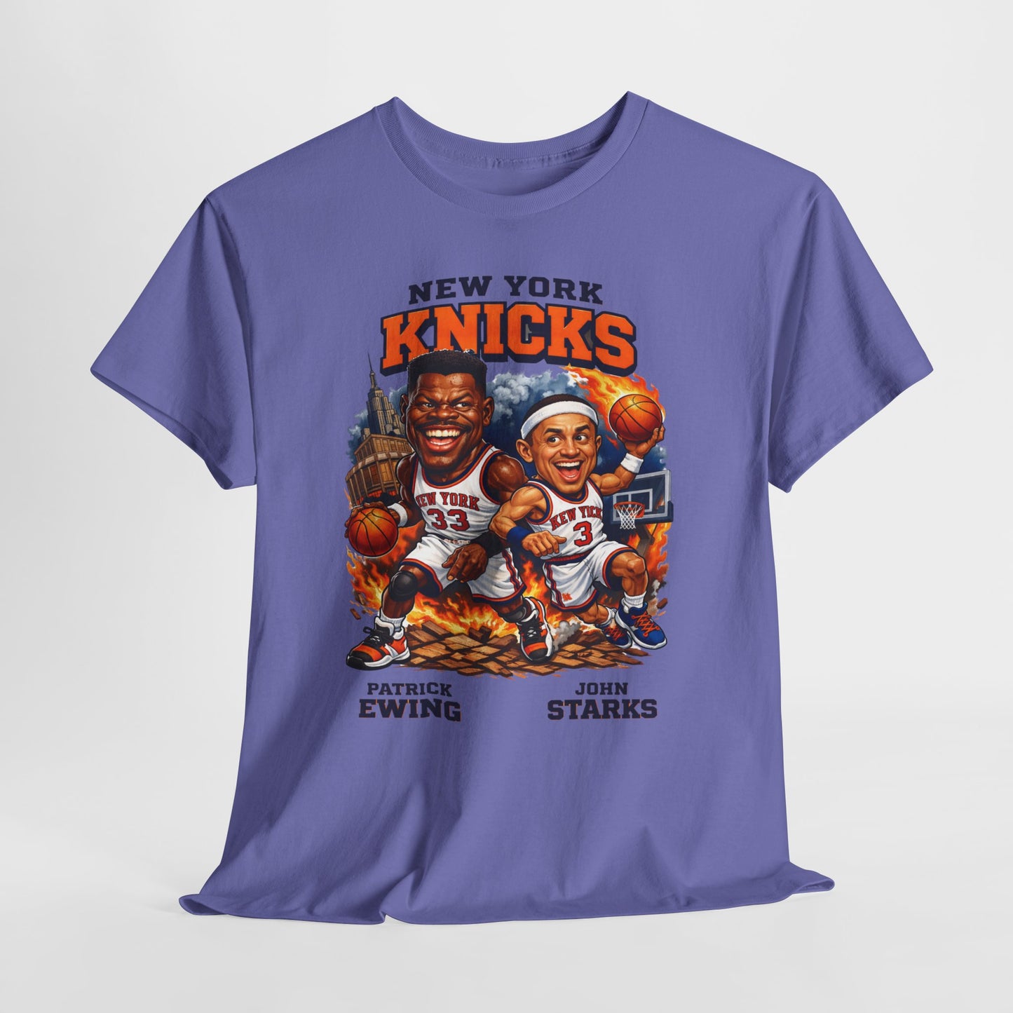 New York Knicks Patrick Ewing & John Starks Retro Basketball Tee