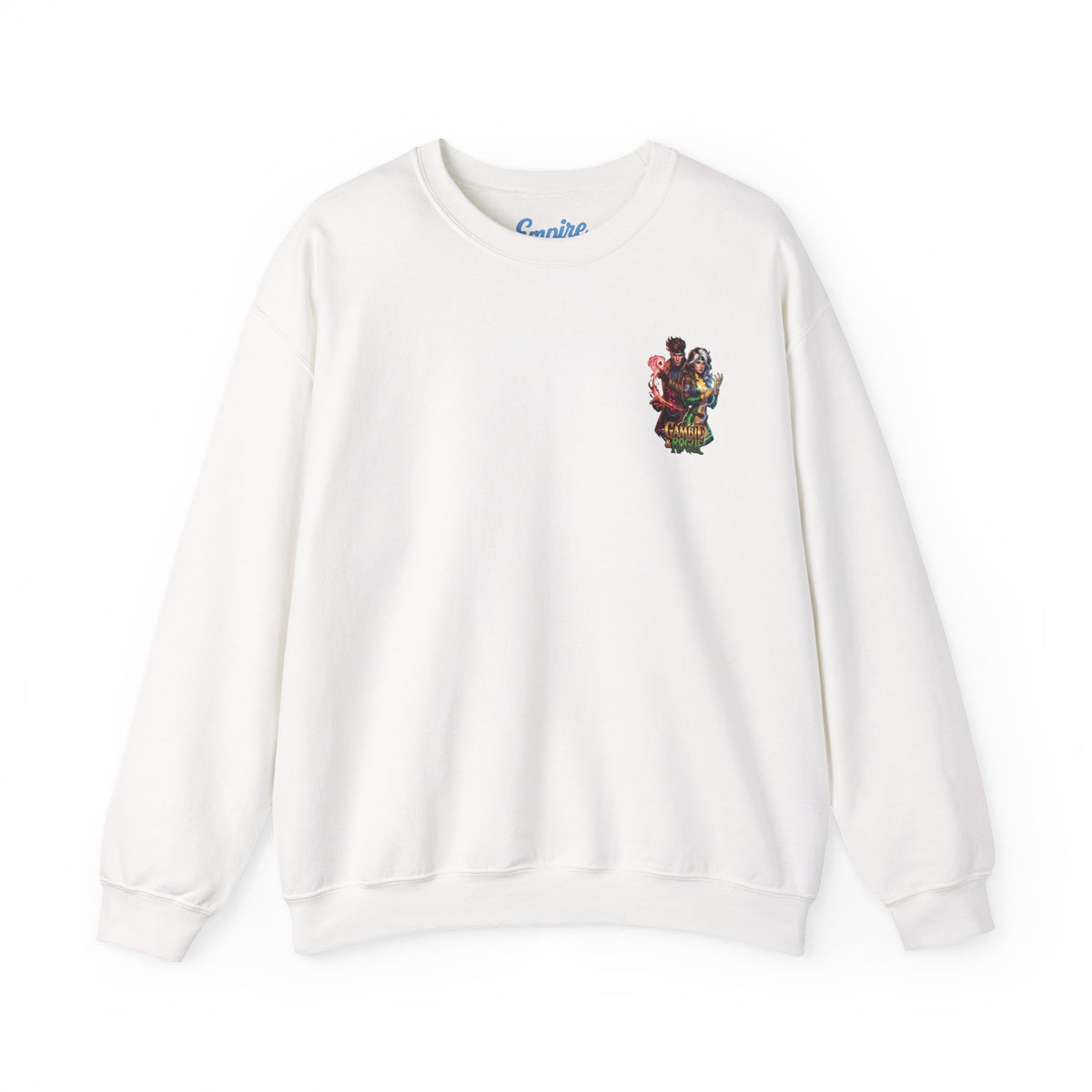 Gambit & Rogue Graphic Crewneck Sweatshirt — X-Men Comic Retro Art