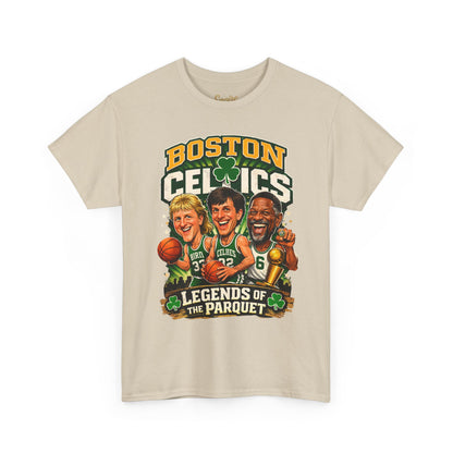 Boston Celtics "Legends of the Parquet" Tee - Retro Basketball Fan Shirt