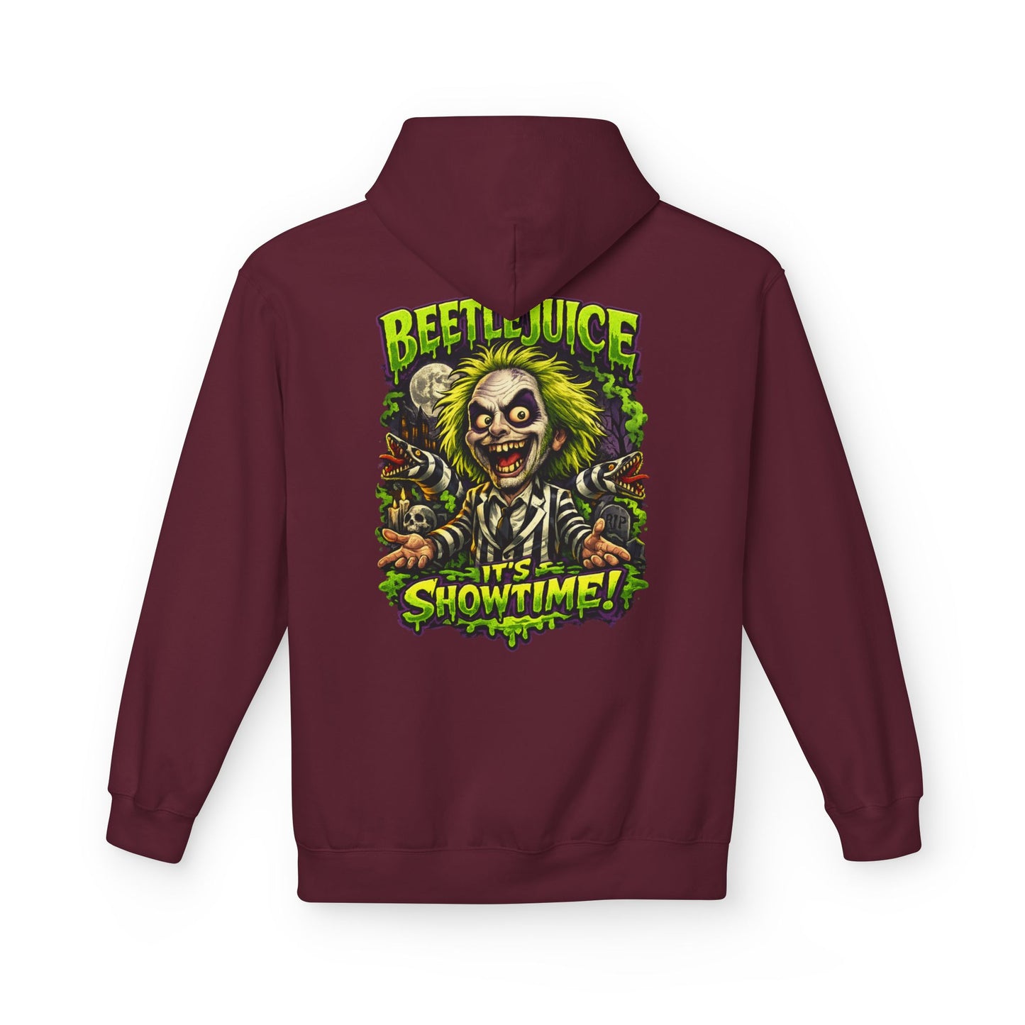 Beetlejuice "It's Showtime" Unisex Midweight Softstyle Fleece Hoodie