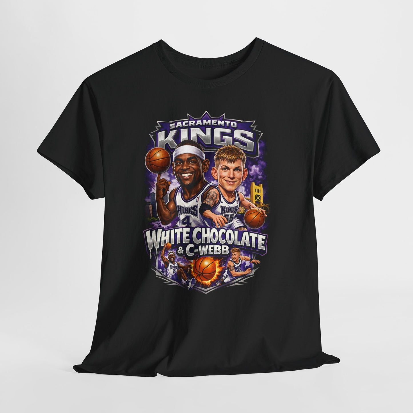 Sacramento Kings 'White Chocolate & C-Webb' Basketball Tee