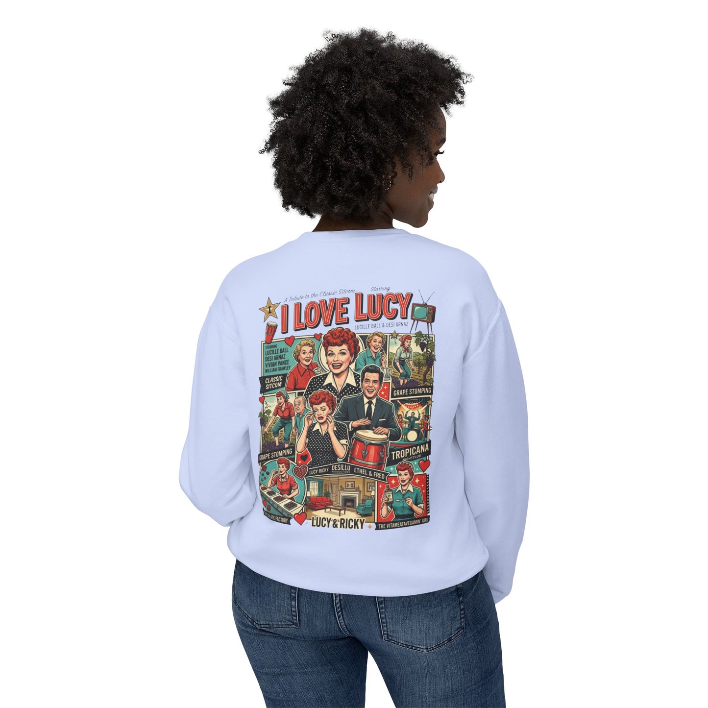 I Love Lucy Vintage Collage Sweatshirt