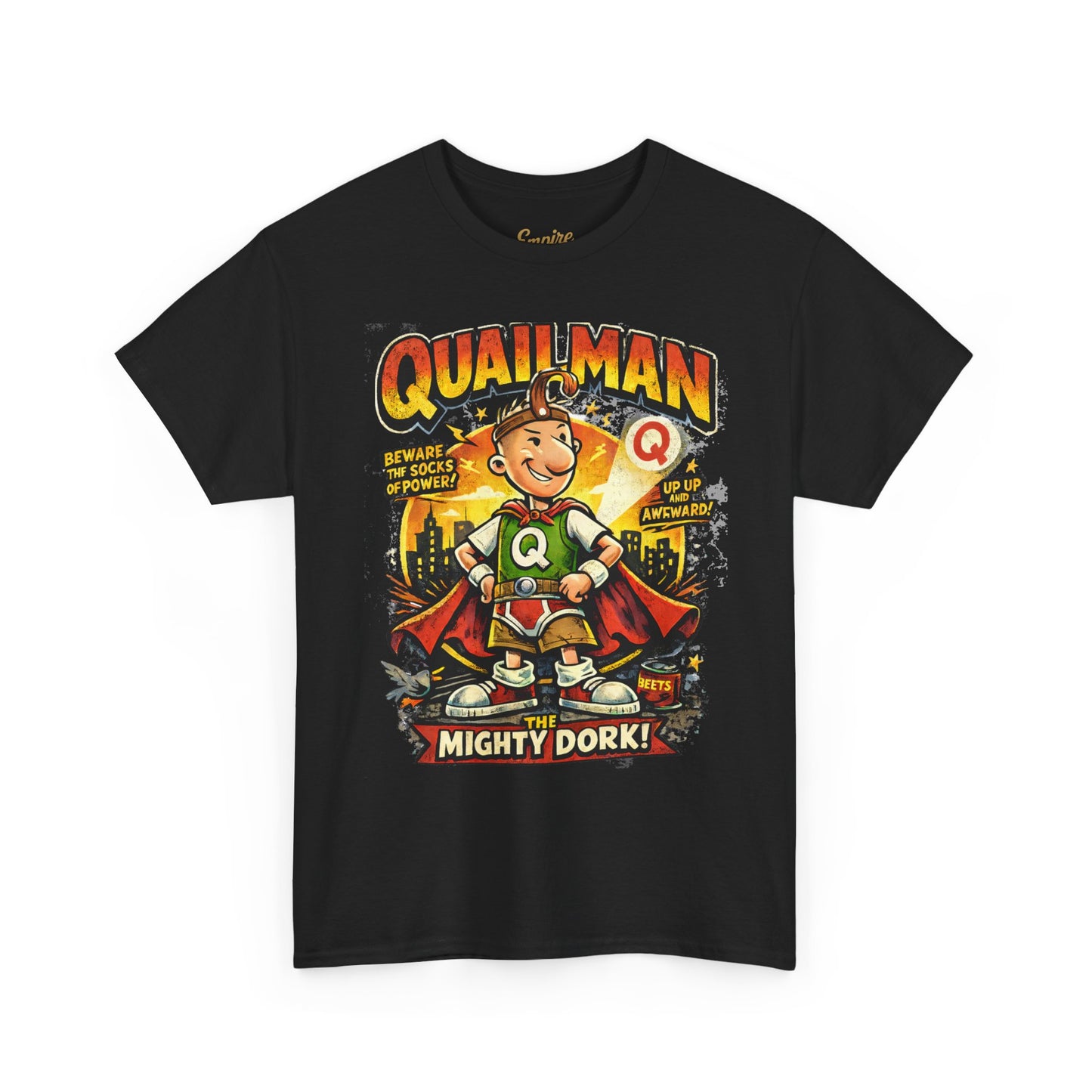 Quailman Mighty Dork T-Shirt — Retro Cartoon Graphic Tee