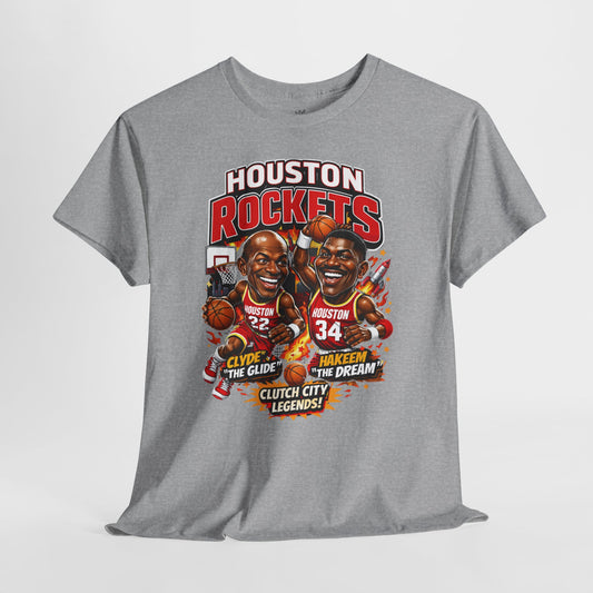 Houston Rockets 'The Glide and The Dream'| Vintage Sports Shirt, Basketball Gift, Retro Sports Tee, Casual Wear, Fan Apparel