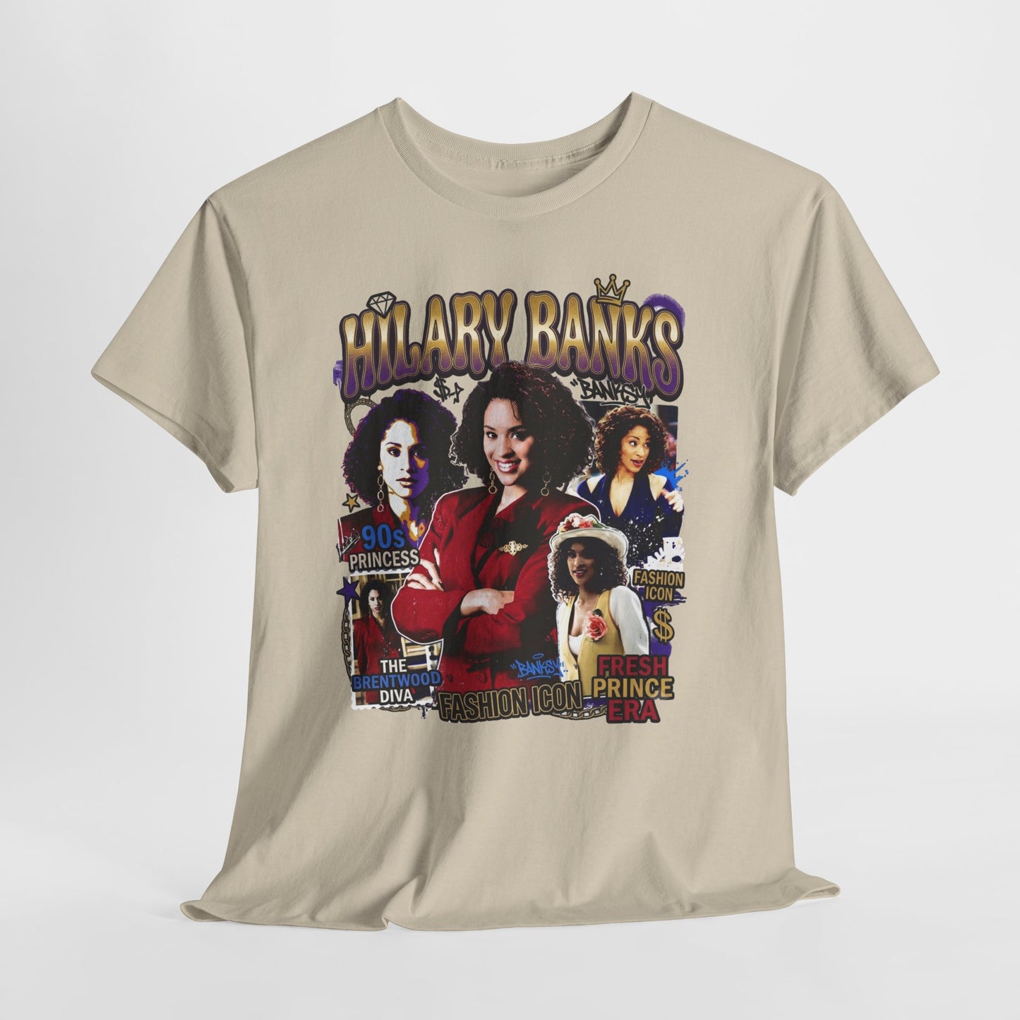Hilary Banks Collage Tee — Fresh Prince Retro Graphic T‑Shirt