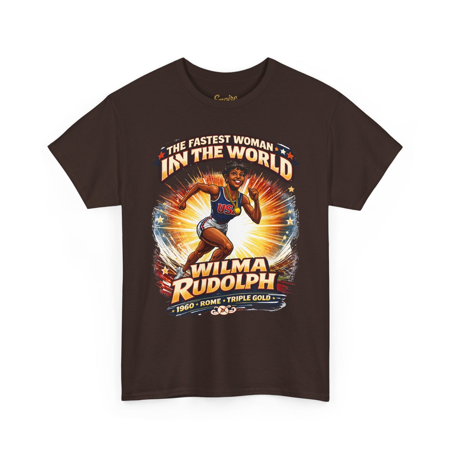 Wilma Rudolph “The Fastest Woman in the World” Graphic Tee – 1960 Rome Triple Gold Olympic Tribute Shirt