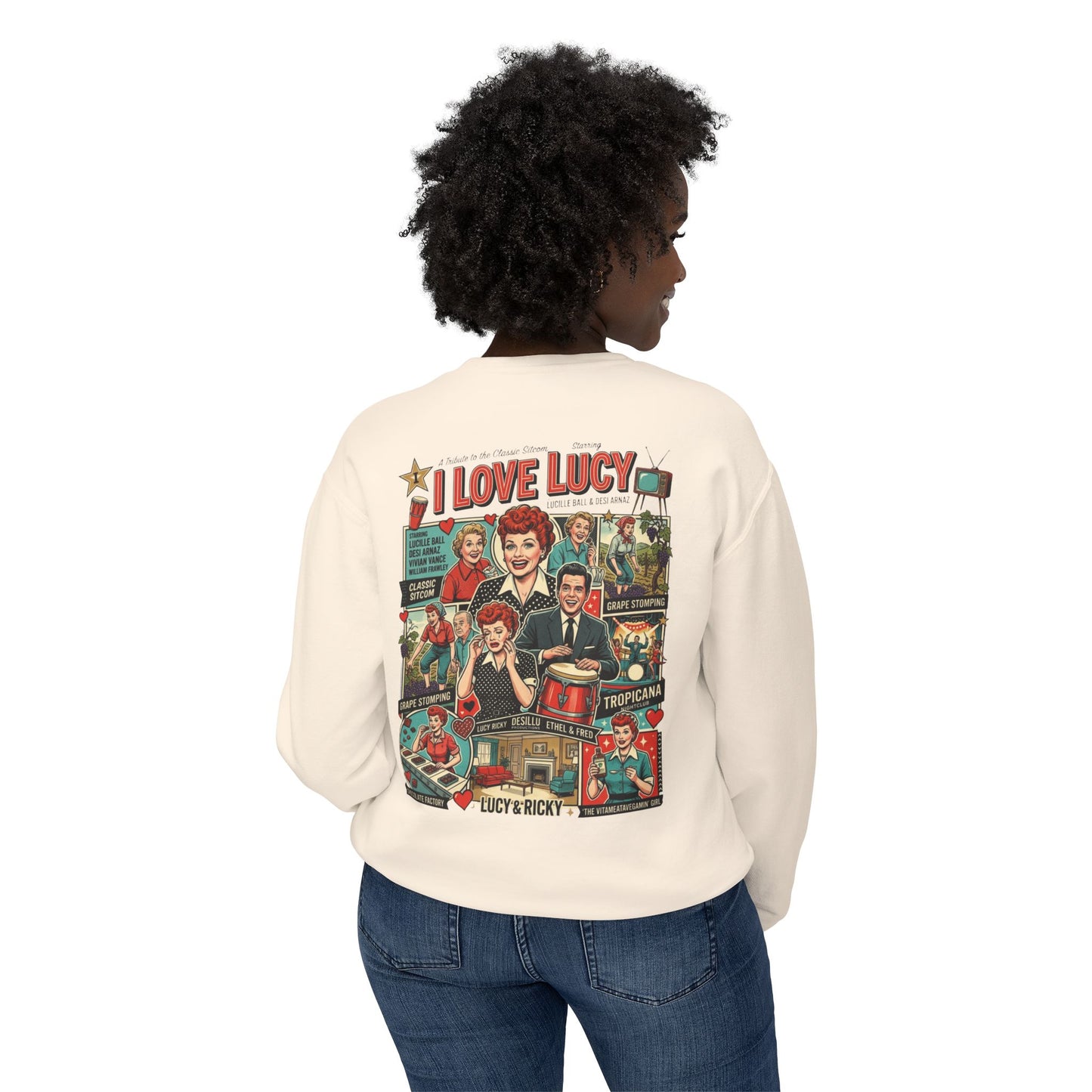 I Love Lucy Vintage Collage Sweatshirt