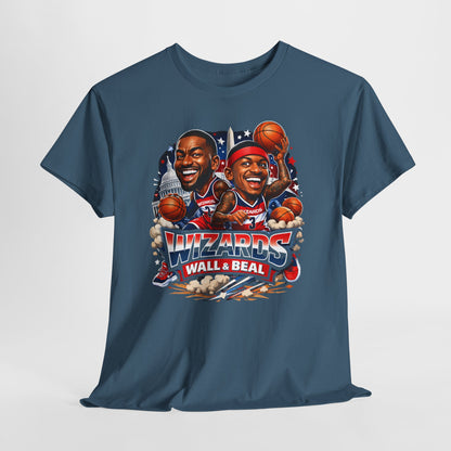 Wizards Basketball Vintage Player Caricature Tee – Wall & Ball Fan Shirt
