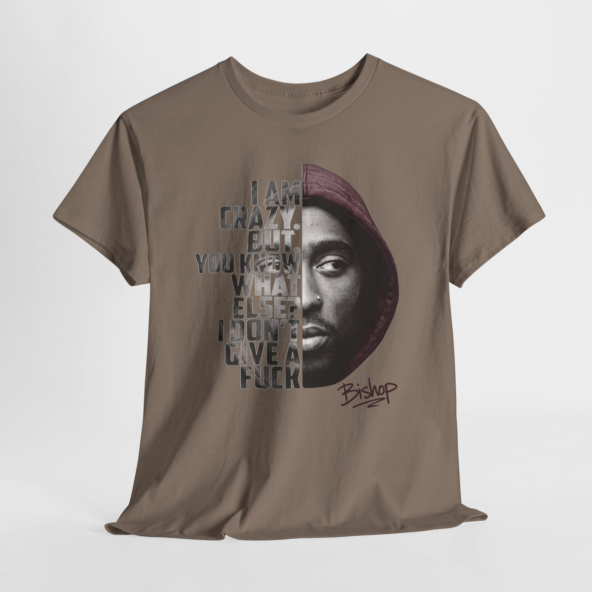 Roland Bishop 'I Am Crazy But You Know What Else I Don't Give A F**k' Hooded Portrait