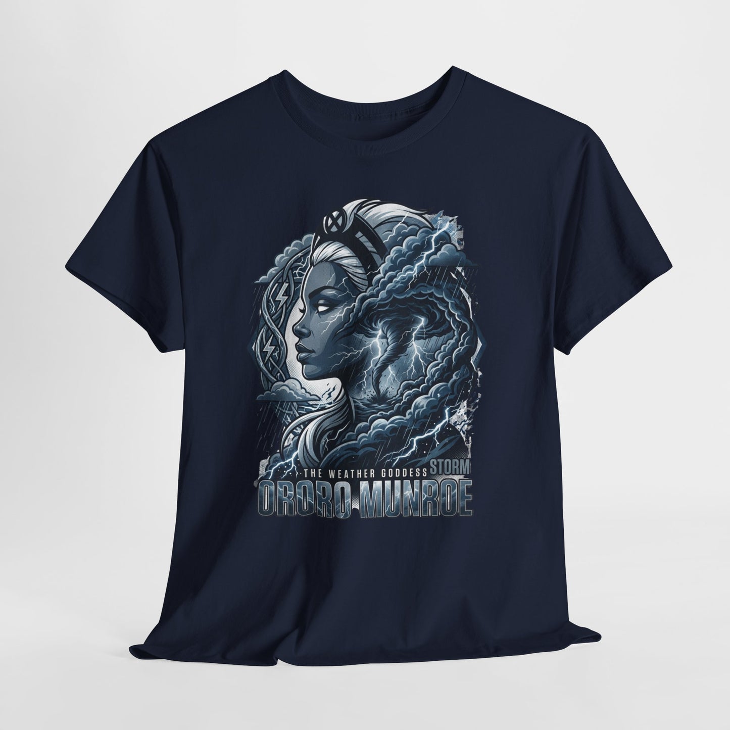 Storm Goddess Graphic Tee — Sci‑Fi Portrait T-Shirt