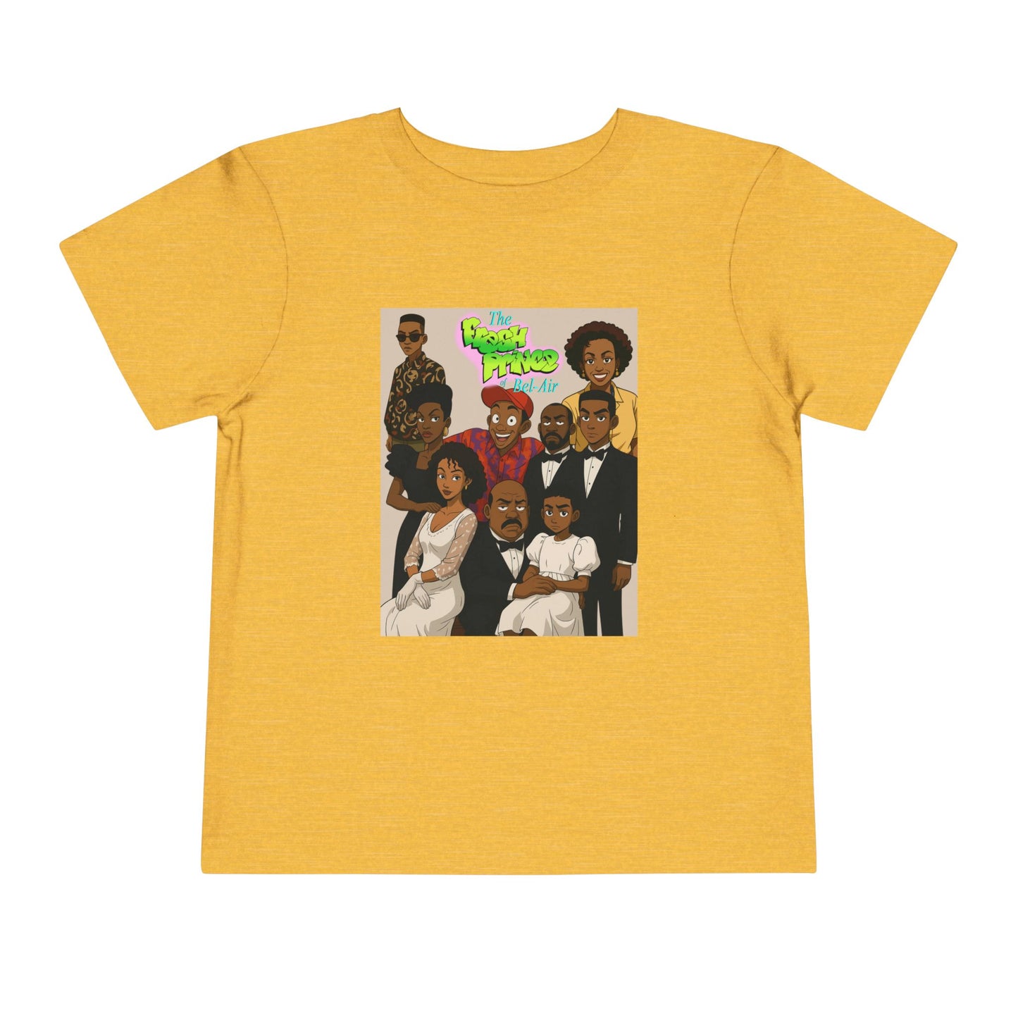 Cool Fresh Prince Cartoon Family Toddler Tee, Fun Kids T-Shirt, Unique Gift for Birthdays, Family Reunion, Playdate Outfit, Everyday Wear