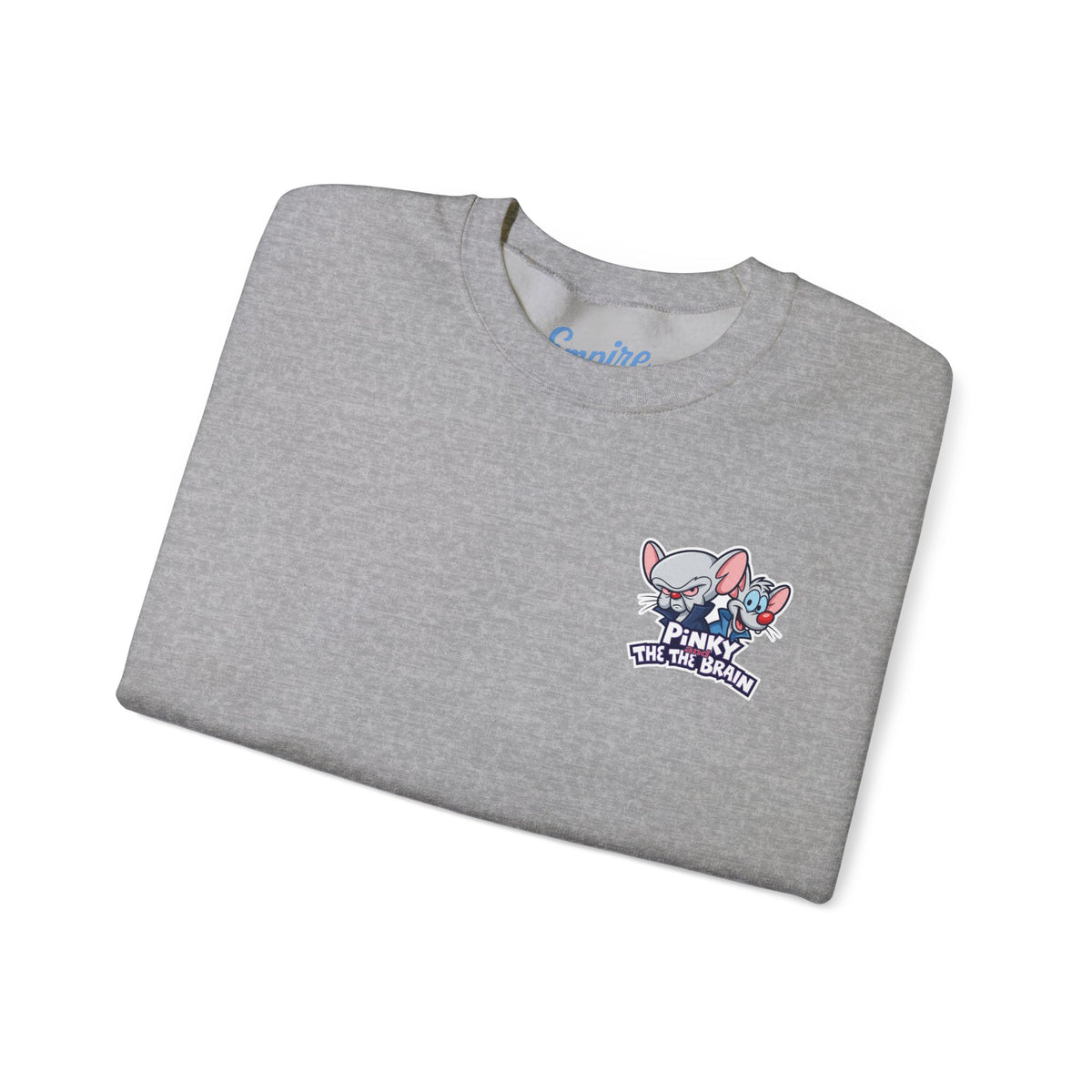 Pinky and the Brain Crewneck Sweatshirt - 'Time to Take Over the World' Graphic