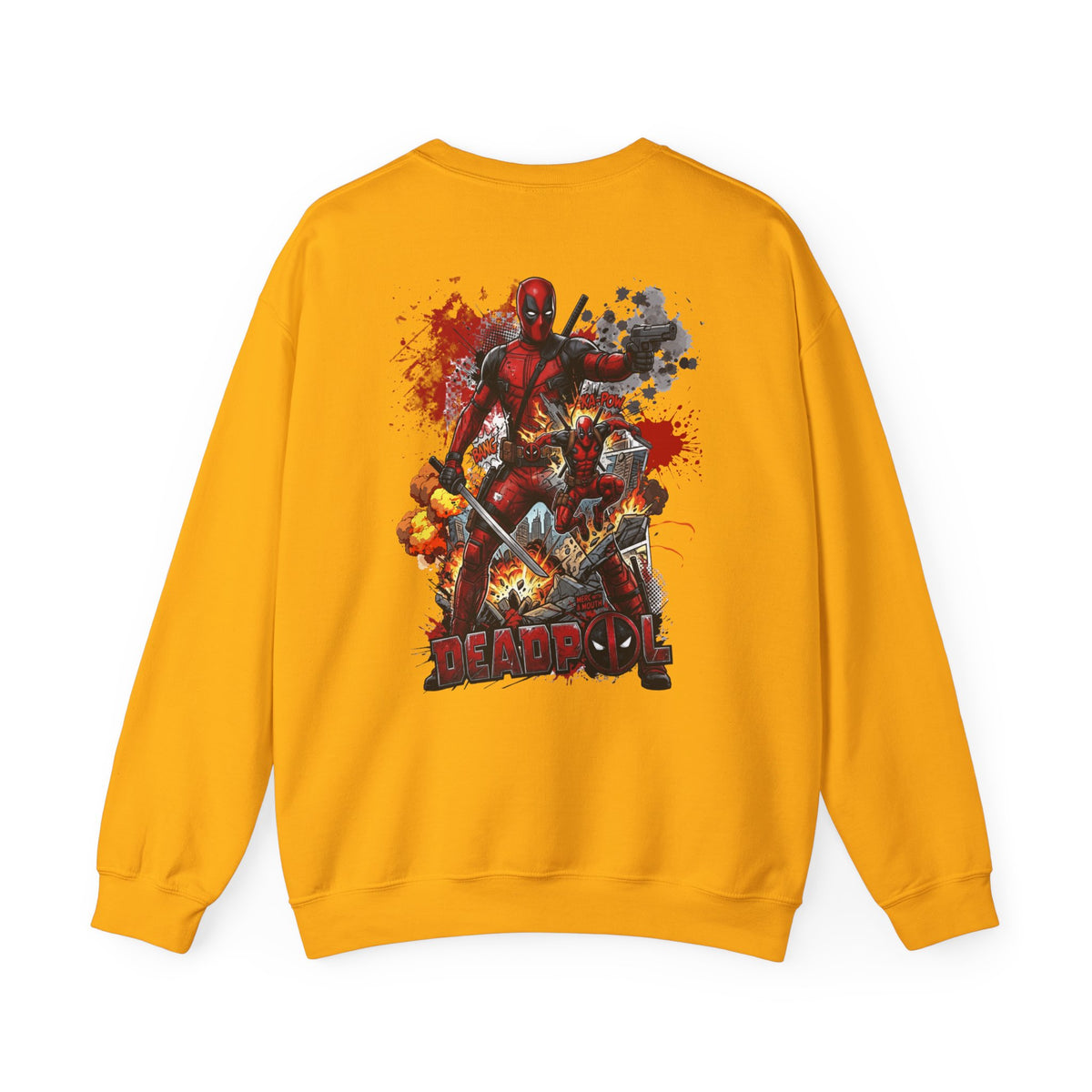 Deadpool Graphic Sweatshirt – Comic Superhero Crewneck