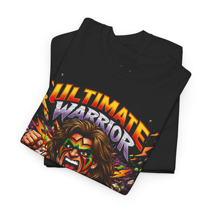 Ultimate Warrior Graphic Tee — Retro Wrestling Mascot T-Shirt