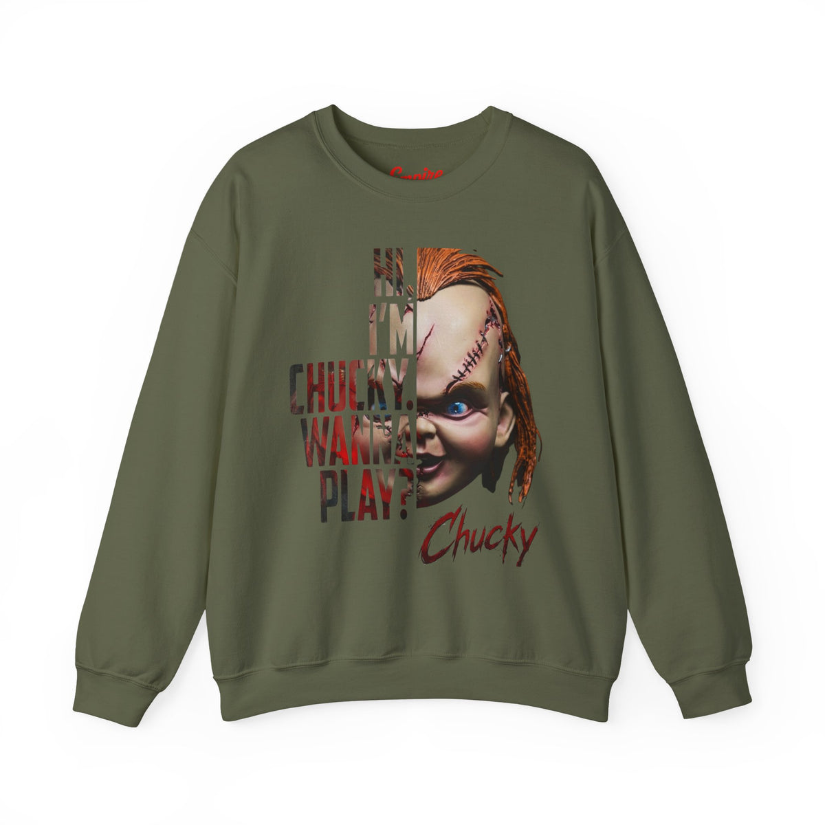 Chucky "Hi, I'm Chucky. Wanna Play?" Crewneck Sweatshirt