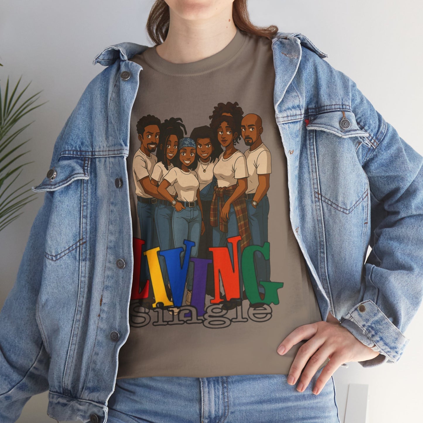 Living Single Unisex Heavy Cotton Tee - Nostalgic TV Show T-Shirt for Fans