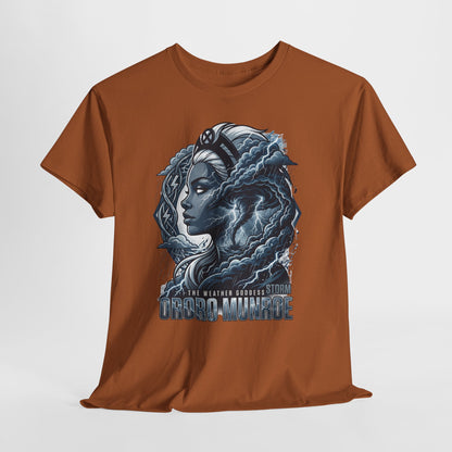 Storm Goddess Graphic Tee — Sci‑Fi Portrait T-Shirt
