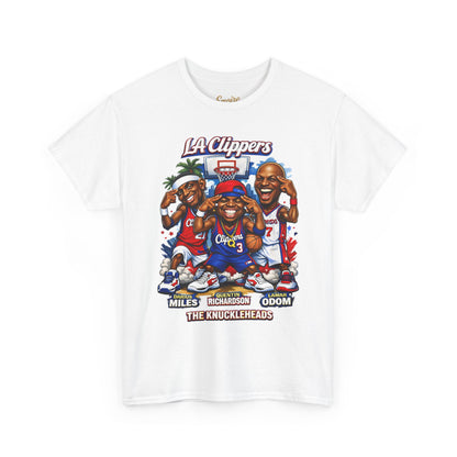 LA Clippers Cartoon Roster Tee — "The Knuckleheads" Team Graphic T-Shirt