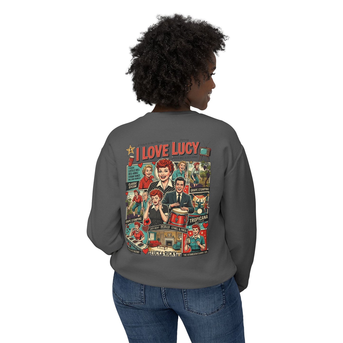 I Love Lucy Vintage Collage Sweatshirt