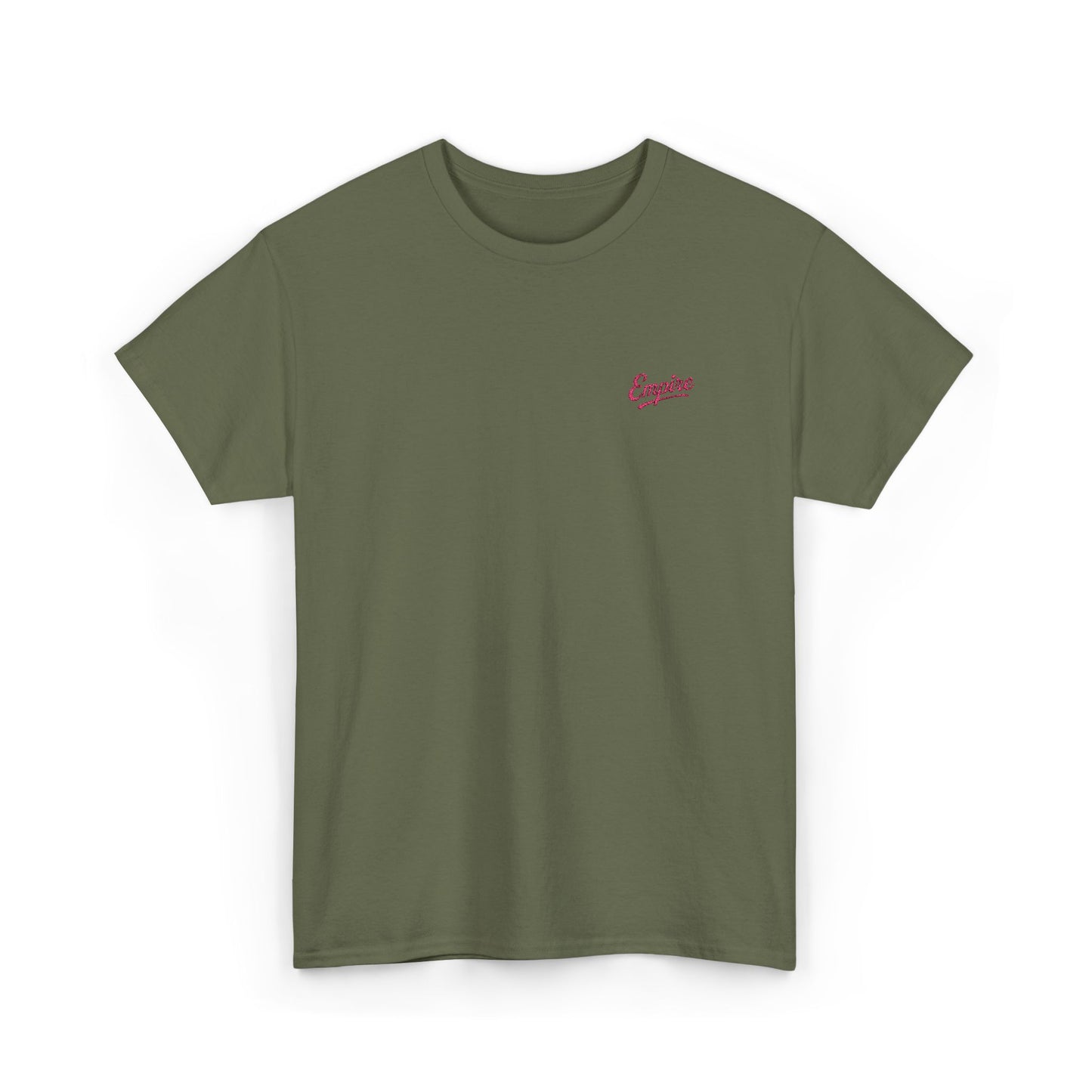 Signature Embroidered Empire Pink Chest Logo T-Shirt