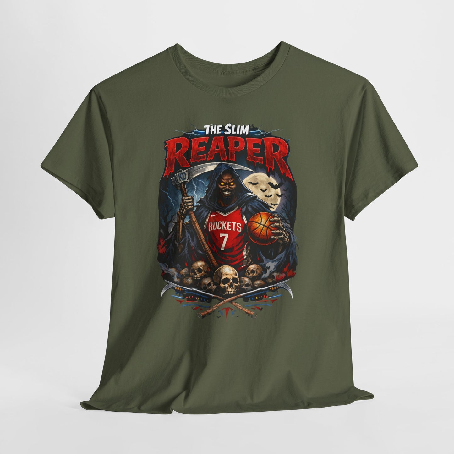 Grim Reaper Basketball Tee — "The Slim Reaper" Graphic T-Shirt