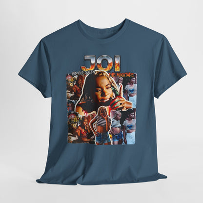 Retro Collage 'JOI' Graphic Tee — Vintage Portraits & Summer Vibes