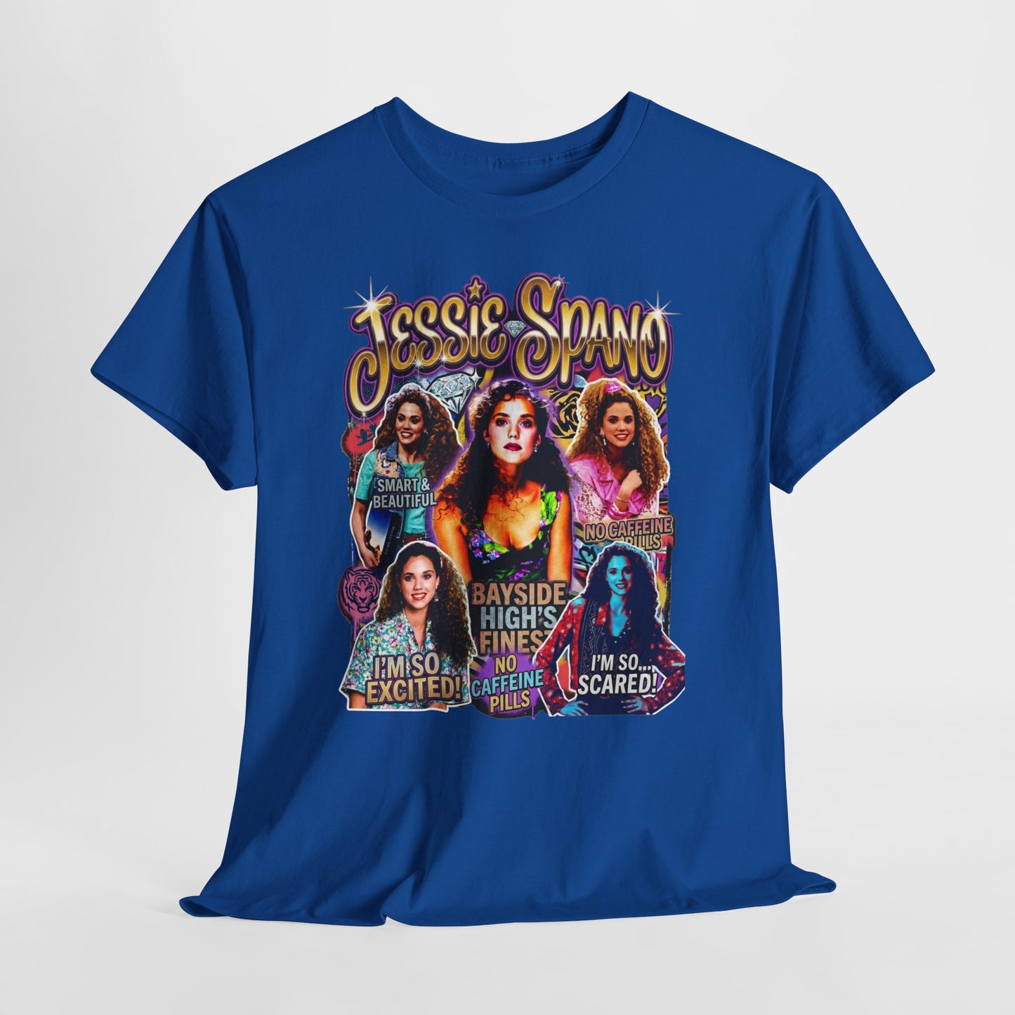 Retro Collage Graphic Tee — Jessie Spano Vintage TV Quote Shirt