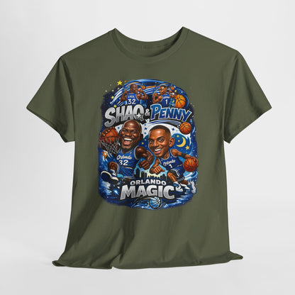 Orlando Magic Basketball Tee — Shaq & Penny Retro Cartoon Design