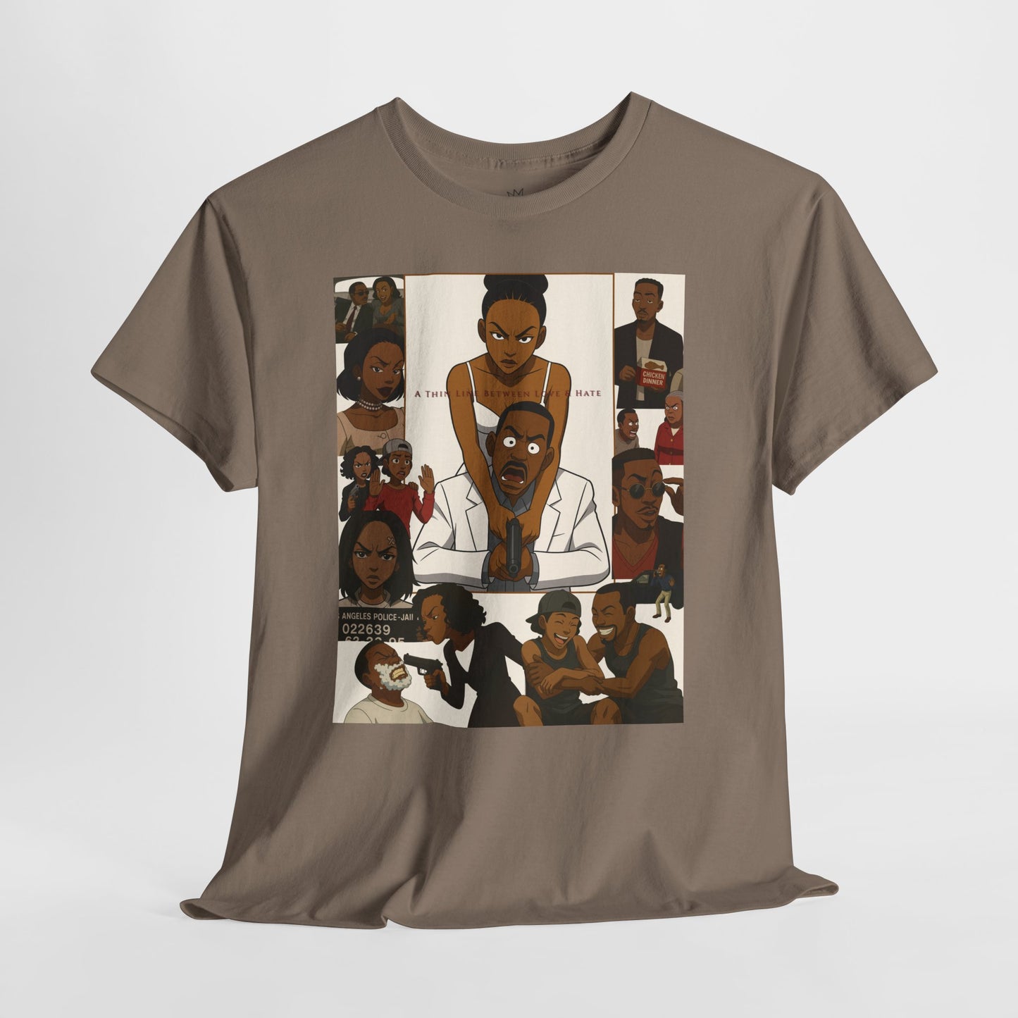 "A Thin Line" Unisex Heavy Cotton Tee - Artistic Tribute Design