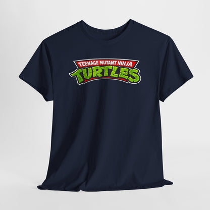 Teenage Mutant Ninja Turtles Graphic Tee — Retro TMNT Logo & Group Back Print