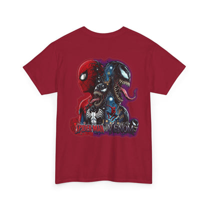 Spider-Man vs Venom Graphic Tee — Superhero Back Print