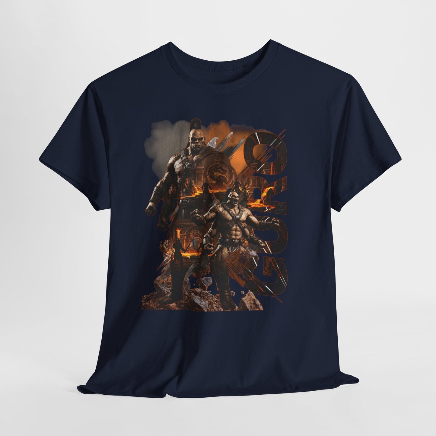 Goro Warrior Graphic Tee — Fantasy Samurai & Skull Design