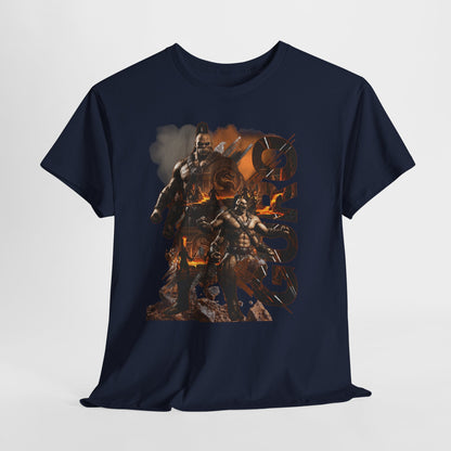 Goro Warrior Graphic Tee — Fantasy Samurai & Skull Design